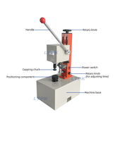 Machine de sertissage et de scellage pour flacons à clapet électrique, flacons de pénicilline, flacons de parfum, ampoules