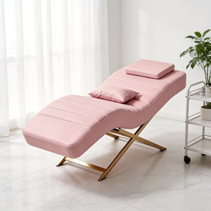 Nouvelle arrivée : Lit de beauté en forme de S - Table professionnelle pour extensions de cils et massages pour salon et spa - Product Image 1