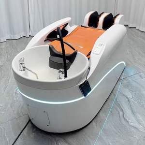 เตียงสระผมไฟฟ้าแบบไทย พร้อมระบบนวดและทำทรีตเมนต์ผม  ระบบหมุนเวียนน้ำและเครื่องทำน้ำอุ่นในตัว สำหรับร้านทำผมโดยเฉพาะ - Product Image 4