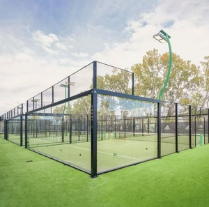 Pista de Pádel Panorámica QIZHI con Red de Protección y Estación de Energía Fotovoltaica Modelo 002, Embalaje en Caja de Madera - Product Image 1