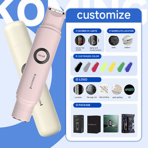 Komingdon Bikini Tondeuse Femmes Étanche Double Lame En Céramique Rasoir Électrique 2 en 1 Épilation Indolore Visage Corps Zones Intimes - Product Image 4