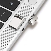 Flash Drive Mini Metal Silver USB 3.0 dengan Gantungan Kunci 8GB/16GB/32GB USB 2.0 Produk Baru Bersertifikat CE Garansi 1 Tahun