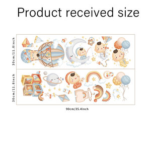 Decorazione <span class=keywords><strong>camera</strong></span> <span class=keywords><strong>da</strong></span> <span class=keywords><strong>letto</strong></span> cartone animato arcobaleno con palloncino bambino scuola materna <span class=keywords><strong>adesivi</strong></span> <span class=keywords><strong>da</strong></span> parete immagine - Product Image 5