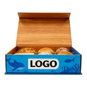 Boîte cadeau personnalisée en bois écologique de qualité alimentaire, étanche, avec couvercle rabattable, design grain de bois durable, doublure en éponge - Product Image 2