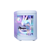 AntarcChill WHITE Color Full Tower ATX Desktop Case with Power Supply Glass Tempered Steel GPU Horizontal 400mm Vertical 180mm