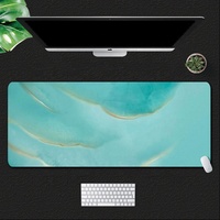 Tapis de clavier en marbre noir LW 2026, tapis de souris de bureau durable, tapis de souris de jeu en caoutchouc de grande taille pour ordinateur