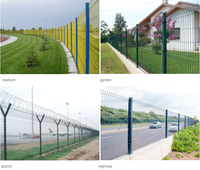 Sécurité 3D enduit de poudre/enduit de PVC galvanisé construction acier fer soudé cintrage panneau de treillis métallique clôture de jardin