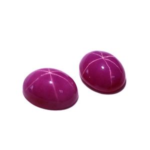 พลอยรูปวงรีทรงวงรีทรงหลวมพลอยแสงดาวเทียมสีแดงชมพูชมพูแซฟไฟร์ - Product Image 4