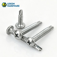Vis autoperceuses et autotaraudeuses à tête cylindrique Phillips en acier inoxydable 410 pour tôles et bois, en vrac, de l'usine chinoise LEKON