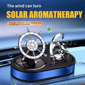<strong>Dolphin</strong> Ship's Wheel Solar <strong>Car</strong> Perfume <strong>Air</strong> <strong>Freshener</strong> 10ml Cologne Freesia Gel Dashboard Decoration Essential Oil <strong>Air</strong> Purifier - Product Image 3