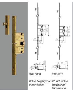 AJF Upvc Fenêtres et Portes Quincaillerie Fenêtre <span class=keywords><strong>Espagnolette</strong></span> Upvc Serrures de Fenêtre Carton Moderne Modèle 3D Conception Acier et Alliage de Zinc - Product Image 3