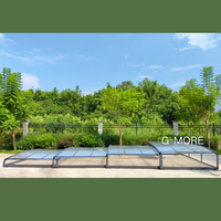 Einziehbare Schiebe-Schwimmbadüberdachung aus Aluminium und Polycarbonat, Gebogene Poolabdeckung