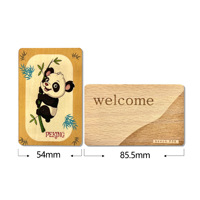 Carte NFC en bois pour contrôle d'accès aux chambres d'hôtel, Mini-étiquette 213/215/216, 13,56 MHz, gravée au laser, dégradable, impression artisanale, NFC Google