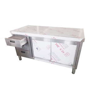 VICTORY Nouveau design Table de travail en acier inoxydable 201 avec armoire en acier inoxydable Inox Équipement de boulangerie pour hôtels et restaurants - Product Image 2