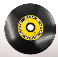 Disque vinyle de 12 cm de diamètre, style CD, avec impression de données de chargement, comme un disque vinyle (LP) et dos noir, fabrication