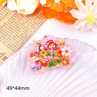 2025 nouveauté mignon arc-en-ciel fille bricolage téléphone portable coque accessoires dessin animé acrylique autocollant perles en plastique Flatback Badge bobines