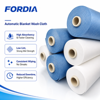 Chiffons de nettoyage automatiques en tissu non tissé pour machine d'impression offset FORDIA, rouleau de chiffons de lavage à sec/humide, blanc/bleu