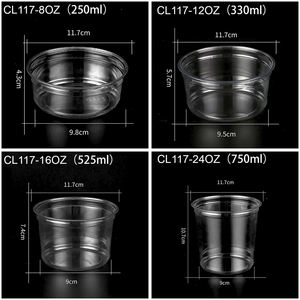 Tengyue Gobelets en plastique transparent de qualité alimentaire avec couvercle transparent Récipients jetables pour le stockage des bonbons Boîte de transport de noix - Product Image 6