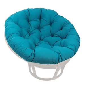 蓝色定制庭院花园鸡蛋吊床椅定制帕帕桑圆垫