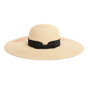 Outdoor High Quality Custom Oversized Wide Brim Floppy <strong>Panama</strong> Straw Hat With Logo - Product Image 5