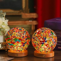 Veilleuse LED 3D Illusion Mini Mars Blanc Chaud en Gros, Décoration en Verre Colorée, Cadeau d'Anniversaire Memphi, Alimentée par Piles
