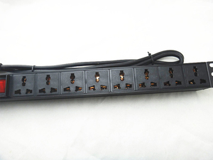 Ngang Cài Đặt 19 Inch 1U 7 Cách Anh Loại Pdu Với V/A Meter Pdu Ổ Cắm Tuân Thủ Với CE Và Rohs - Product Image 6