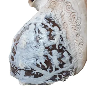 Cameo Italië Hand Gesneden Shell Lamp Shade Gemaakt In Torre Del Greco