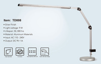 Usine OEM réglable bras pivotant de lecture Flexible Dimmable aluminium LED interrupteur tactile lampe de Salon de Table à ongles avec Base lourde