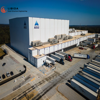 Almacén Logístico Prefabricado de Estructura de Acero Ligero, Taller, Edificio Comercial, Equipo de Refrigeración, Almacenamiento en Frío