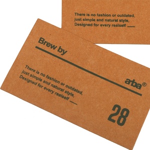 2021 Nieuwe Hot Koop Aangepaste Karton Afdrukken Handelsmerk Gevouwen Wasbare Vintage Papier Hang Tags Voor Jeans - Product Image 1