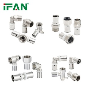 IFAN Vente en gros Raccord de plomberie en laiton de haute qualité, Raccord à sertir PEX, <span class=keywords><strong>Coude</strong></span> réducteur PN25, Raccord à sertir en laiton - Product Image 2
