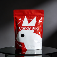 Sacs refermables personnalisés en Mylar avec fermeture éclair, impression numérique, pochettes verticales en aluminium et plastique pour emballage de bonbons