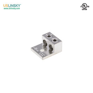 600V 2-14AWG Shanghai Linsky Standard américain double cosses mécaniques en aluminium deux conducteurs-un trou de montage UL <span class=keywords><strong>LAU</strong></span>-2 - Product Image 2