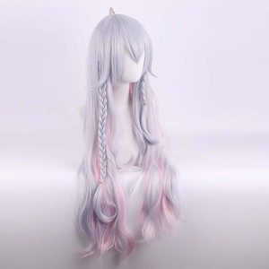 Costumes Accessoires Virtual Youtuber Kagura <span class=keywords><strong>Nana</strong></span> Cosplay Perruque de Cheveux Longs Bouclés IDOL-014 - Product Image 3