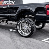Jantes monobloc Super Single 22x12 24x14 26x14 8x170 8x180 à rebord profond polies SRW pour Ford F250 F350 pour GMC Sierra 2500HD