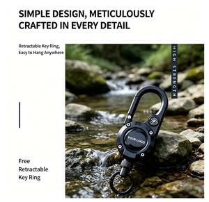 Llavero retráctil <span class=keywords><strong>YOYO</strong></span> de acero de alta calidad con LOGO personalizado, impermeable, antipérdida, para pesca, escalada y brújula - Product Image 3