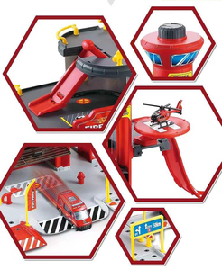 Meilleure vente : Ensemble de jeu éducatif pour enfants avec <span class=keywords><strong>voiture</strong></span> en plastique à piles, parking et <span class=keywords><strong>garage</strong></span> DIY, et jouets de pompier - Product Image 4