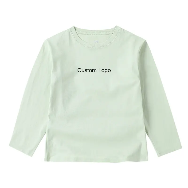 180gsm 100% Cotton Long Sleeve Kids T-shirts Boys Girls Long Sleeve Tees Custom Logo T Shirt Wholesale
