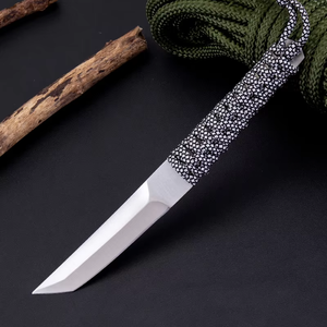 Ngoài Trời Hoang Dã Survival Chiến Thuật Bushcraft Dao Cố Định Lưỡi Dây Bọc Xử Lý Thép Không Gỉ Pocket Dao Cho Da - Product Image 3