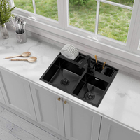 Évier de cuisine contemporain fait main en acier inoxydable SS304 à double bac à encastrer YINGTAO OEM/ODM, surface polie