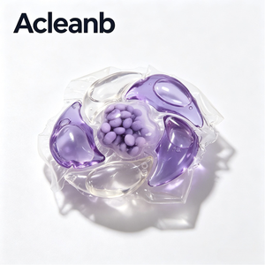 AcleanB Capsule a 6 Scomparti con Perle Profumate, <span class=keywords><strong>Detergente</strong></span> in Confezione Convenienza |   5 Funzioni Liquide + 1 Nucleo Fragrante |   Cura Totale 6-in-1 |   A Bassa Schiuma | - Product Image 2