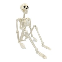 Squelette géant d'Halloween de 8 pieds et 12 pieds, taille humaine, 35,43 pouces, décorations, squelette d'Halloween animé avec articulations mobiles de 5,4 pieds