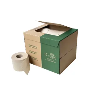 Papel higiênico de luxo biodegradável, papel higiênico de bambu macio 4 camadas eco-amigável, papel higiênico ultra macio