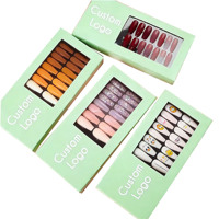 Boîtes rigides personnalisées pour ongles press-on, avec votre logo, cadeau de luxe, finition brillante, recyclables, cosmétiques