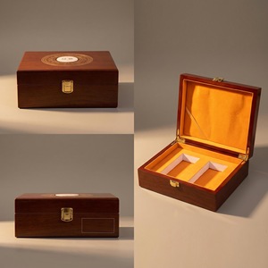High Gloss Solid Wood Gift <b>Box</b> Rectangle Natural Wood <b>Lockable</b> Custom Logo Packaging Craft <b>Box</b> - Product Image 2