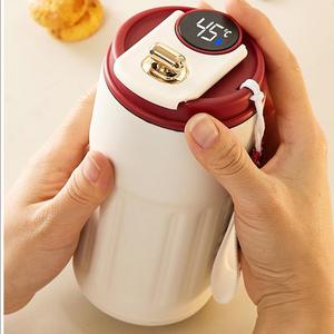 Seyahat bardağı kupa kahve kupa çift duvar paslanmaz çelik yalıtımlı kahve kupası Tumbler akıllı Led sıcaklık göstergesi ile - Product Image 3
