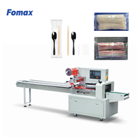 Machine d'emballage alimentaire automatique à flux continu pour serviettes, pièces de rechange pour machine à nouilles, couverts, comprimés, fruits