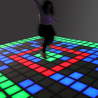 Prix usine led lumière super géant plancher centre de jeux interactif plancher jouer tuile de jeu