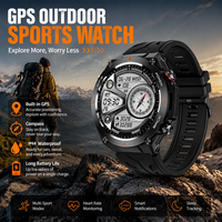 SENBONO KC82 Outdoor Smartwatch GPS BT-Anruf Multi-Sportmodi Kompass Fitness-Tracker Herren Smartwatch Unterstützt iOS Android OEMODM