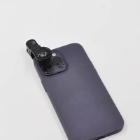 Nouveauté : Objectif d'appareil photo 3-en-1 grand angle, macro et fisheye, étanche, pour tous les téléphones portables, pour une utilisation sur le bureau et au lit